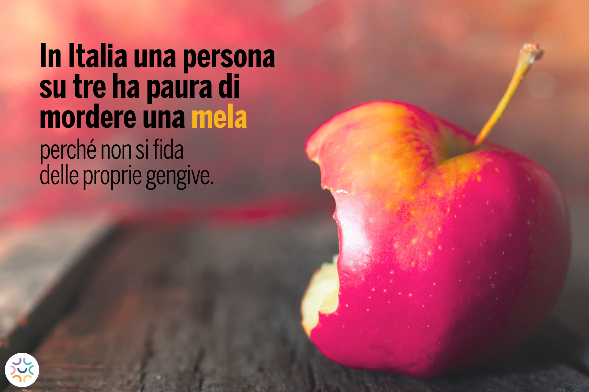 salute gengive paura mordere mela